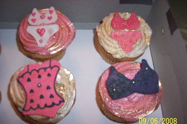 Lingerie Cupcakes for bridal shower