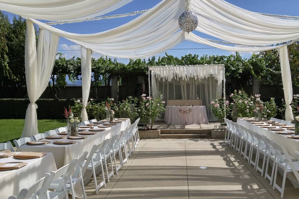 Wedding ceremony area