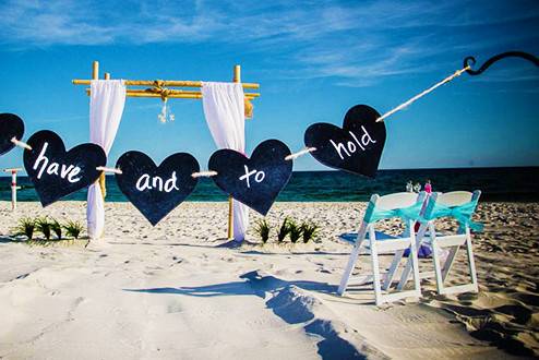 Wedding cermeony setup