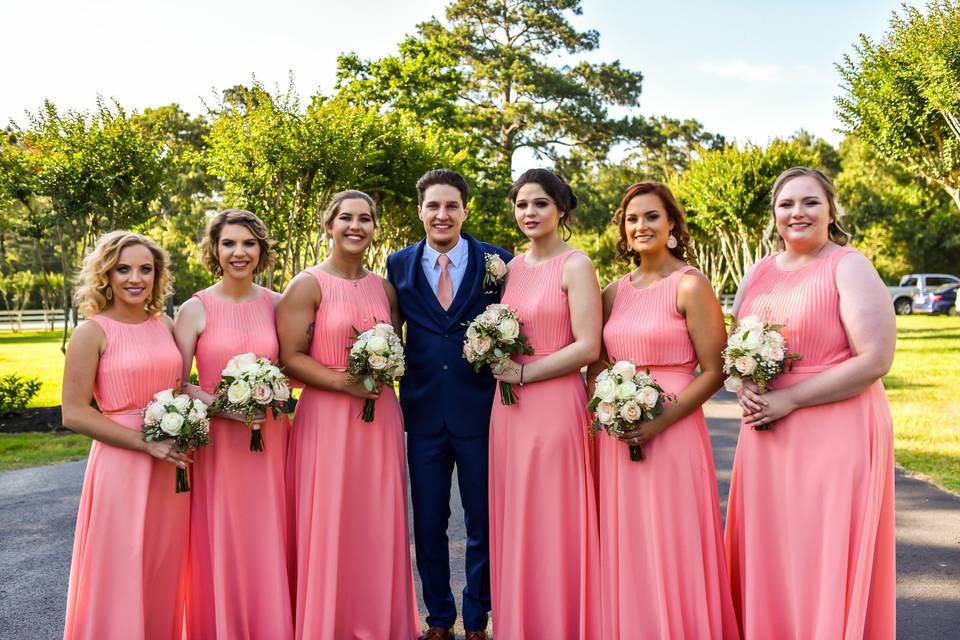 Styled bridesmaids