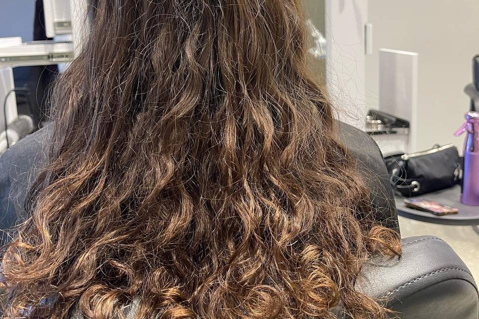 In the stylist's chair