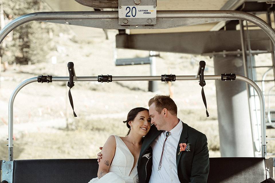 Honeymoon lap on the chairlift