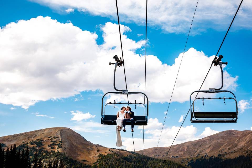 Honeymoon lap on the chairift