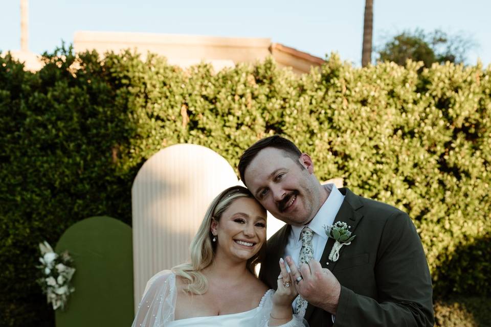 Bride and groom.