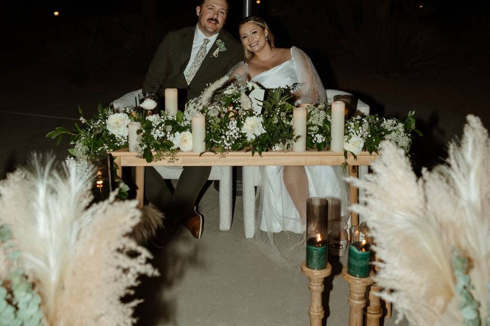 Sweetheart table.