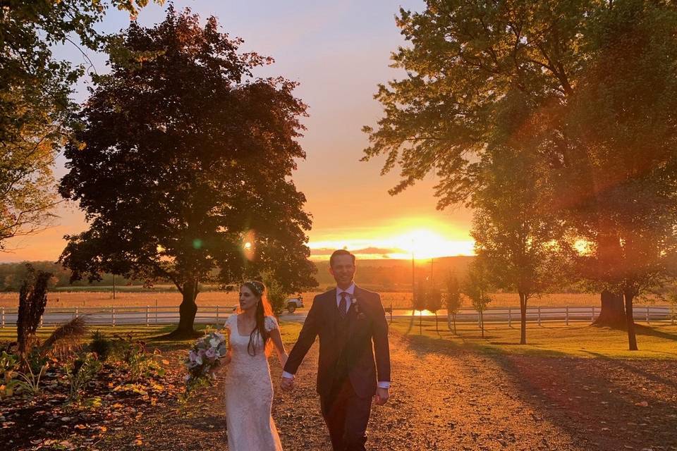 Sunset wedding