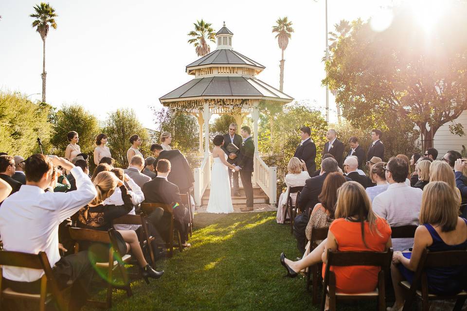 Outdoor wedding ceremony