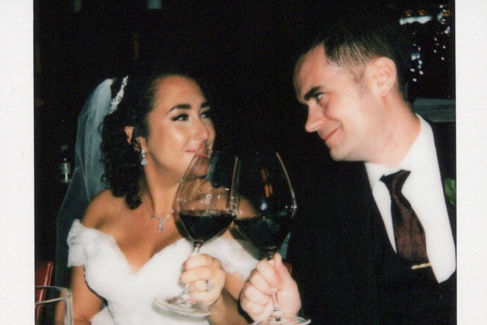 Couple at reception