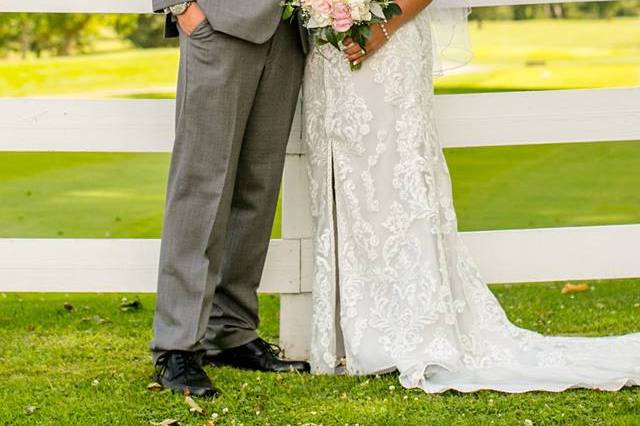 The bride and groom