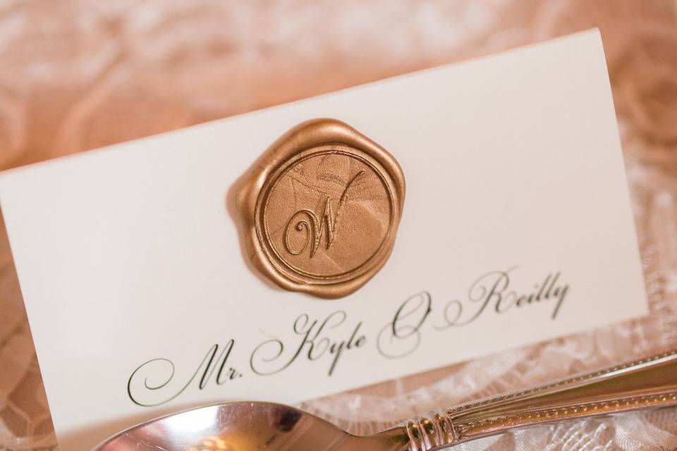 Wax sealed table card