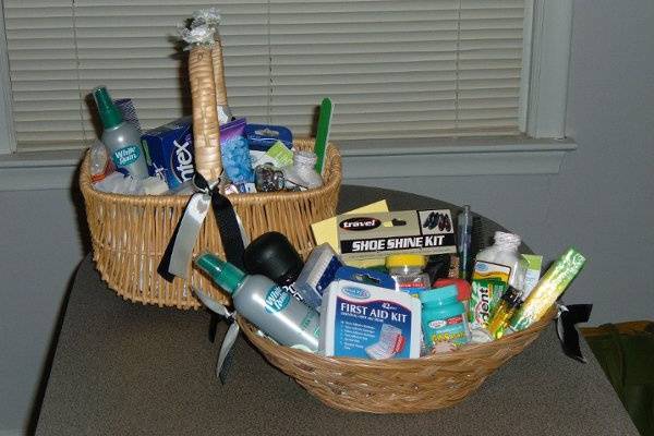 Order a bathroom basket for your ladies and gents at your reception