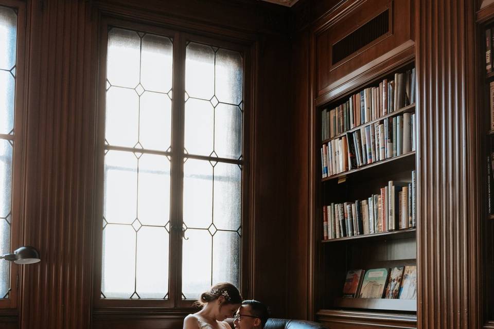 Library Wedding Photo