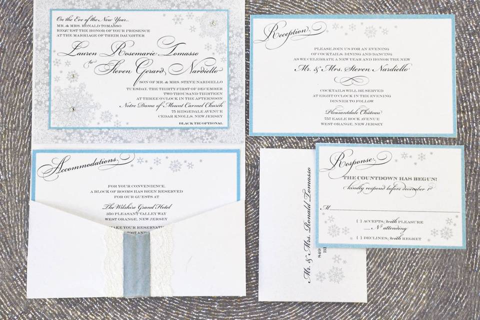 Pastel colored invitation