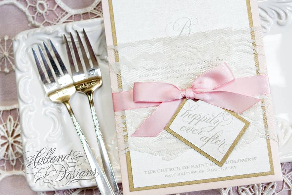 Pastel colored invitation