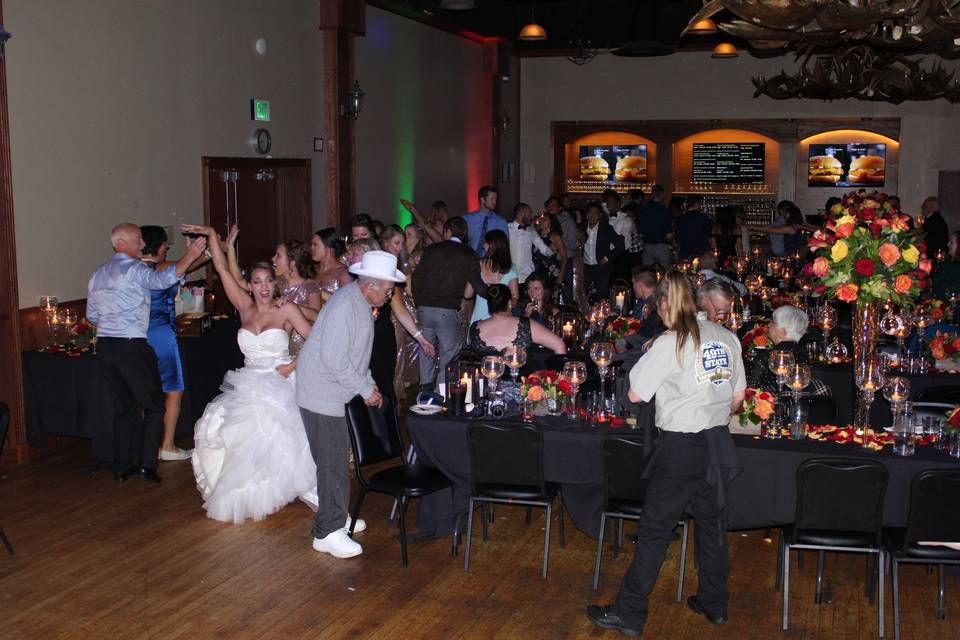 Bride with the guests