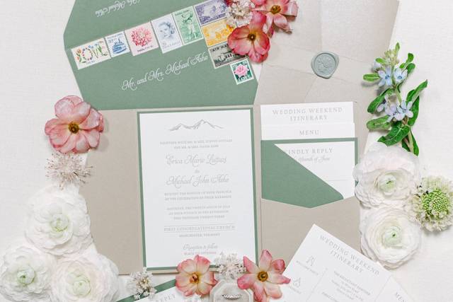Mountain wedding invitation