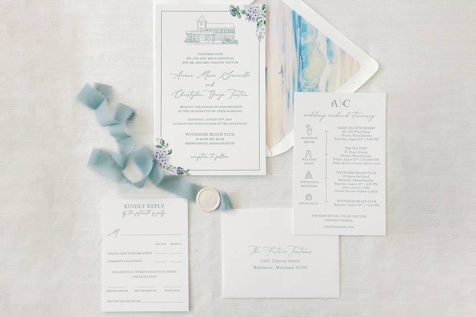 Wychmere Wedding Invitation