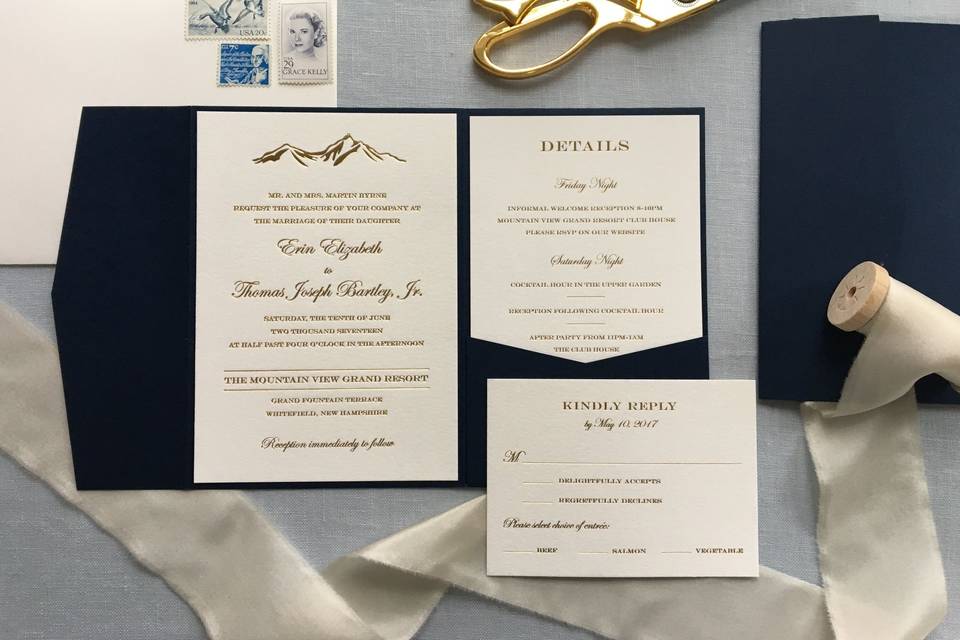 Mountain wedding invitation