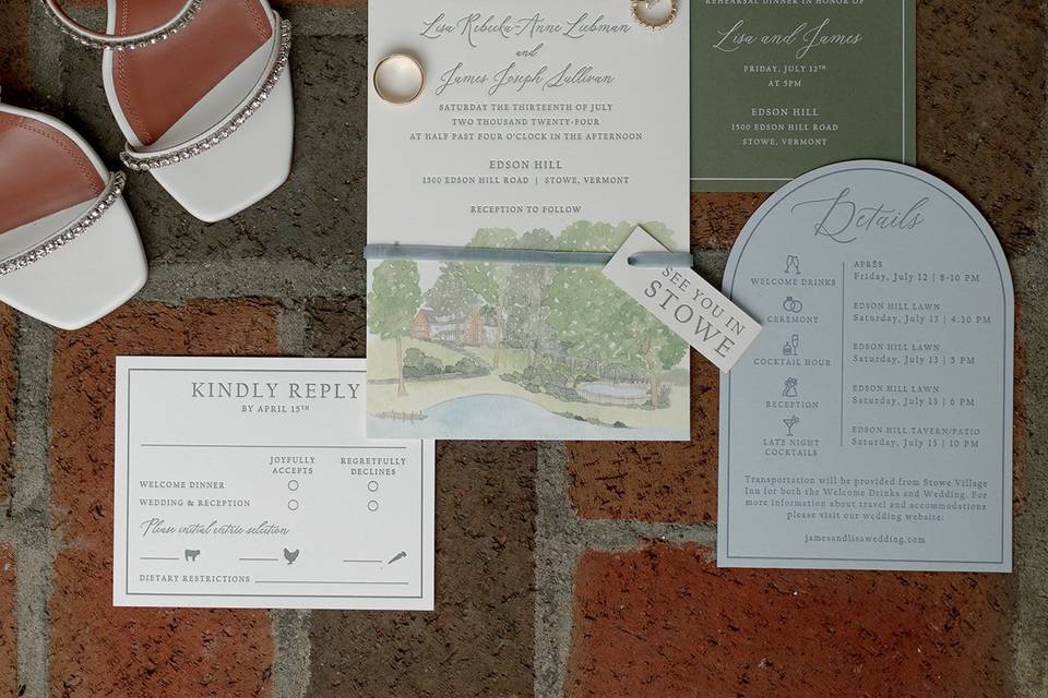 Stowe Wedding Invitation