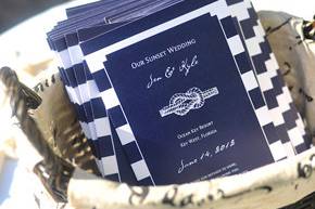 Nautical wedding programs