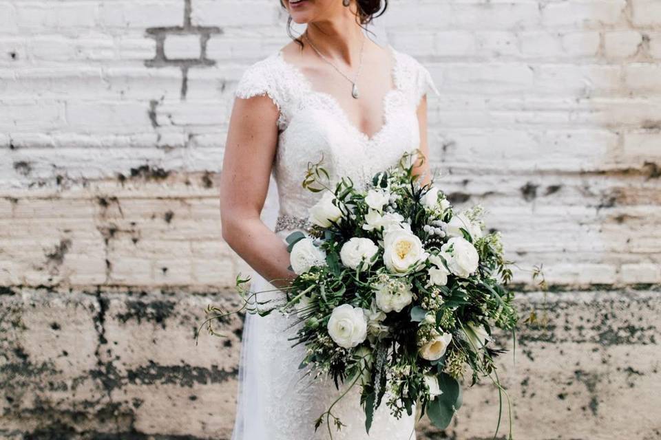 Bride holding her bouquet