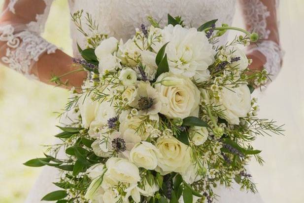 Bride holding her bouquet