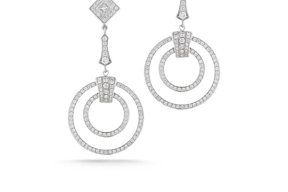 Art Deco Diamond Earrings