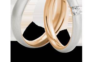 Two tone couples wedding bands