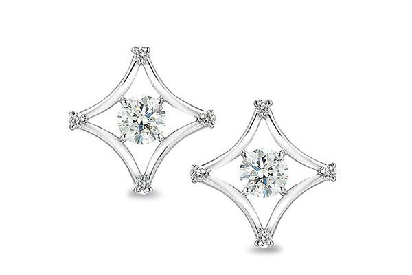 Forevermark Modern StudsThese Forevermark diamond earrings feature 10 diamonds set in 18k white gold with a total carat weight of 1.20. There are 2 Forevermark diamonds.
