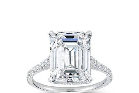 Emerald Cut Orchid Setting