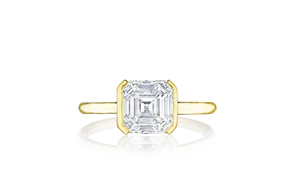 Asscher Edge Ring