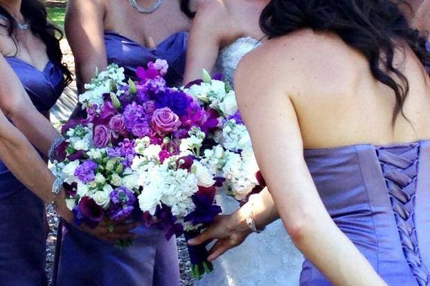 The bride with her bridesmaid