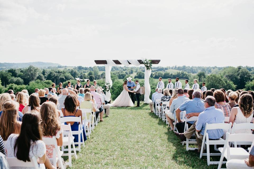 Outdoor wedding ceremony