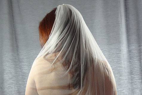 Silk Tulle Veil - Beautifully delicate and soft wedding veil made of 100% silk.  It drapes so elegantly without a lot of volume, many brides have chosen this veil as the heirloom item for their special day.