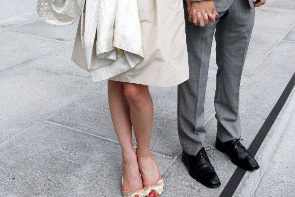 Our Real Bride here wore our Swiss Dot Veil.  She loved it so much she said she didn't want to take it off!