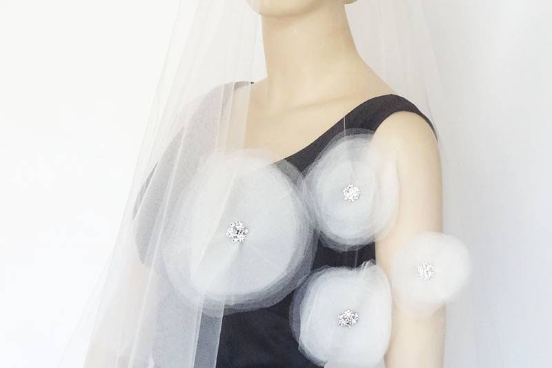 Swiss Dot Drop Veil - A truly beautiful wedding veil.  Great for the bride seeking something different.