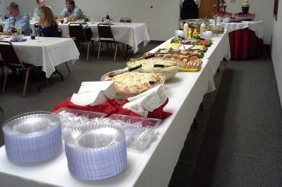 Pacers Catering Service buffet area