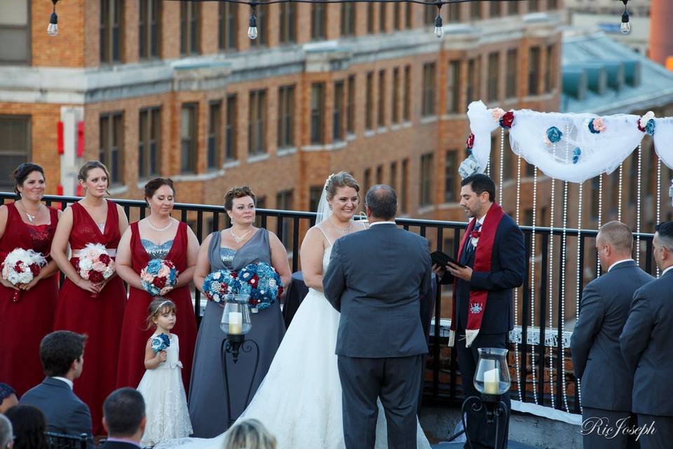 Rooftop wedding