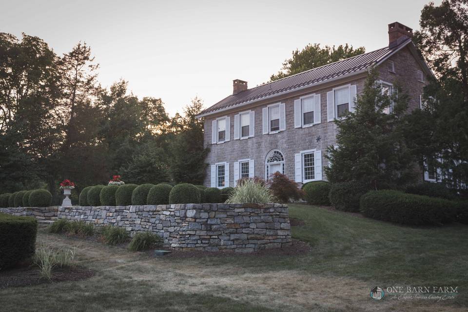 View of orchard lawn