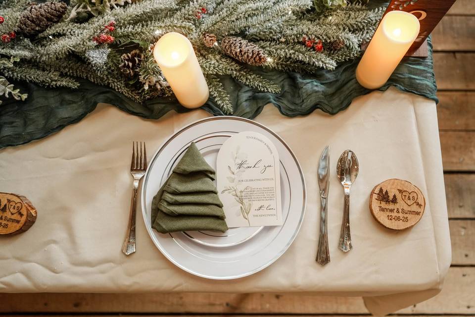 Sample place setting
