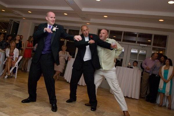 The groom with his groomsmen