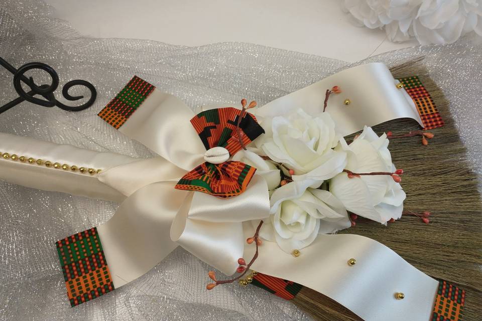 Cultured Kente Wedding Broom