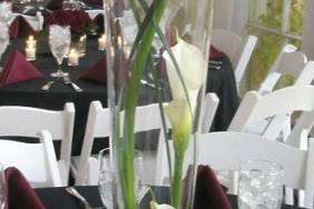 We have lots of rental glassware for your centerpieces, and lots of different styles too!
