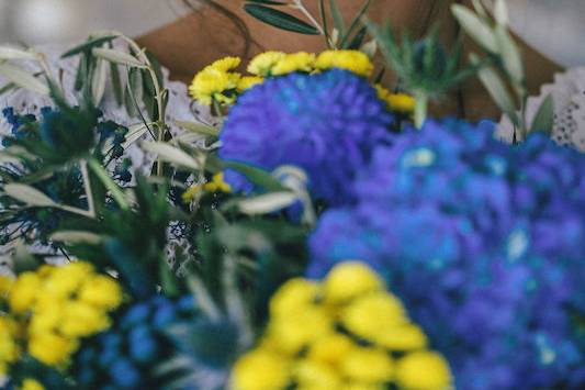 Blue and Yellow Wedding