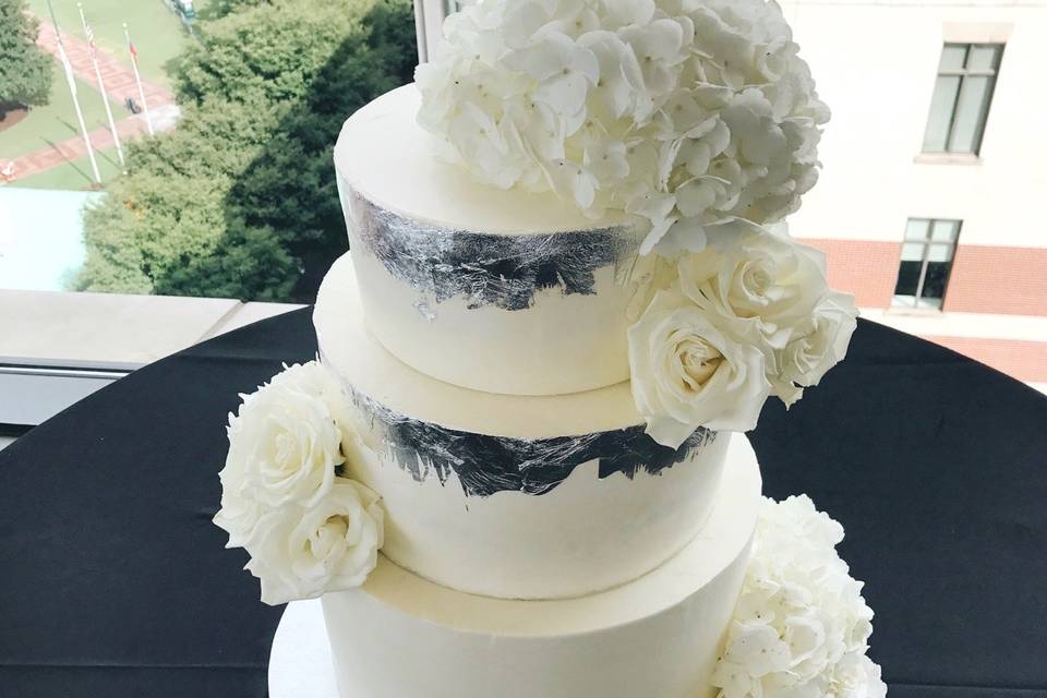 Silver foil cake