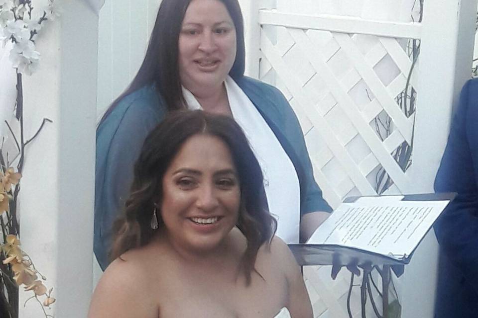 A moment with the bride