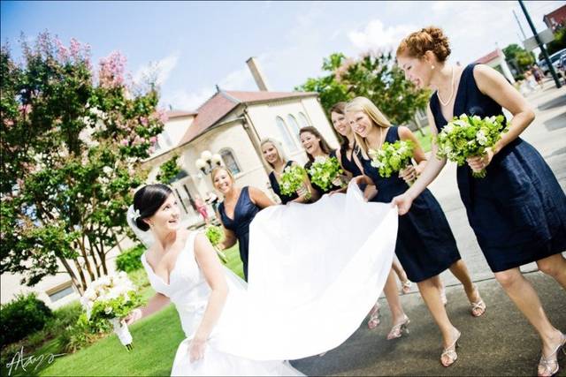 Classic Bride with her maids