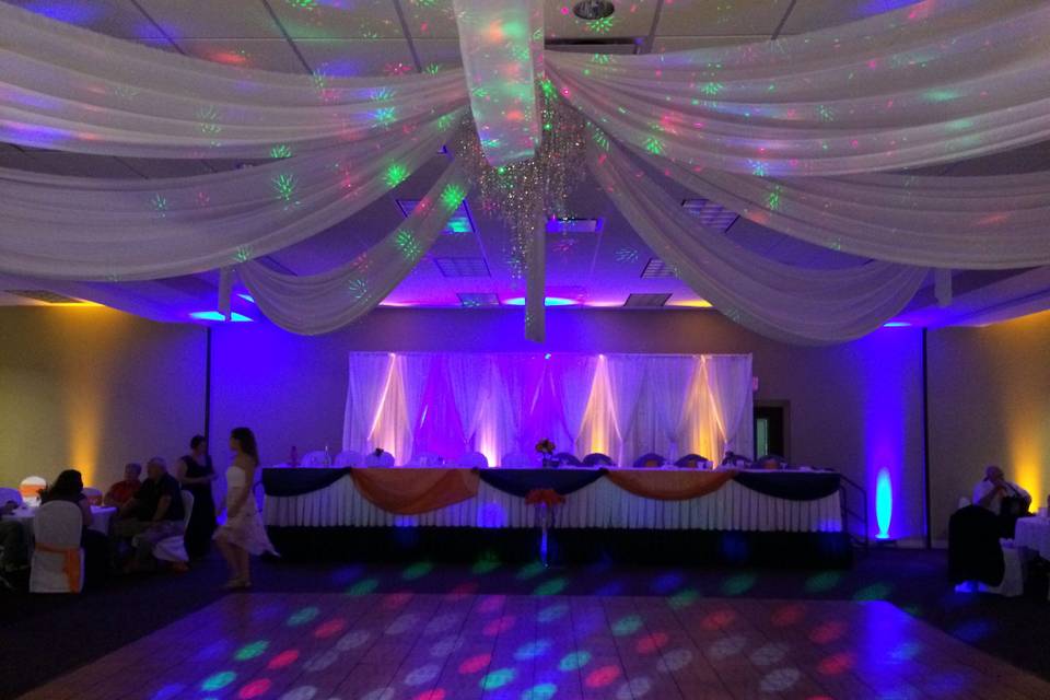 Dance floor and lighting