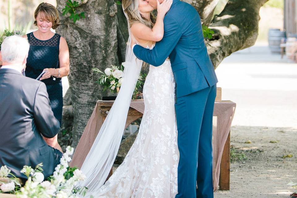 Kiss under the tree