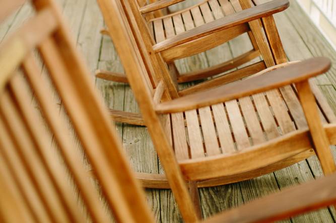 Wooden rocking chair